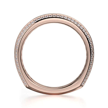 Michael M Channel / Pave Wedding Band