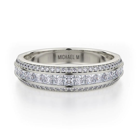 MICHAEL M Wedding Bands White Gold Wedding band R401SB R401SBWG
