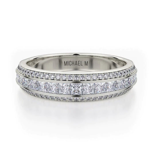MICHAEL M Wedding Bands White Gold Wedding band R401SB R401SBWG