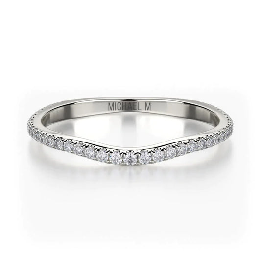 MICHAEL M Wedding Bands White Gold Wedding band R440SB R440SBWG