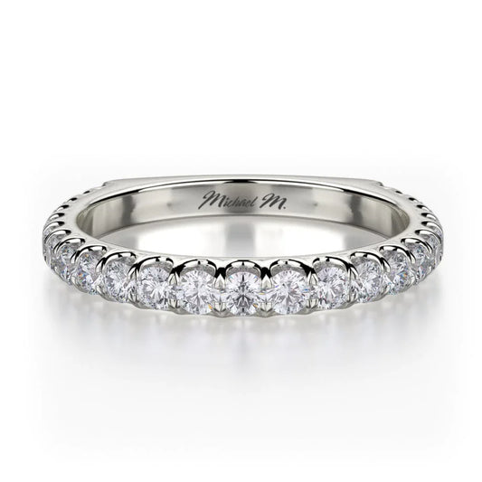 MICHAEL M Wedding Bands White Gold Wedding band R655SB R655SBWG