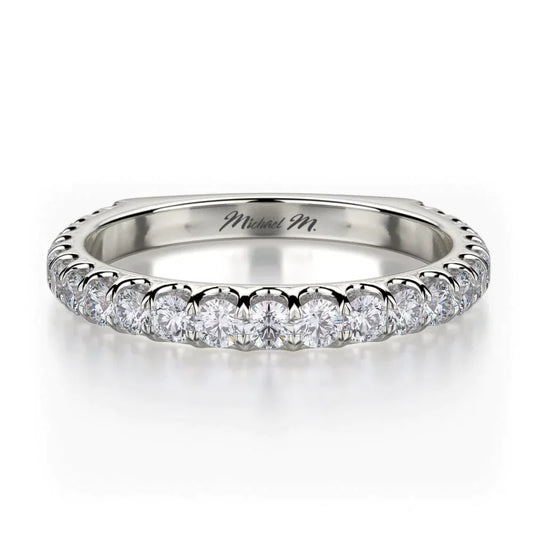 MICHAEL M Wedding Bands White Gold Wedding band R655SB R655SBWG
