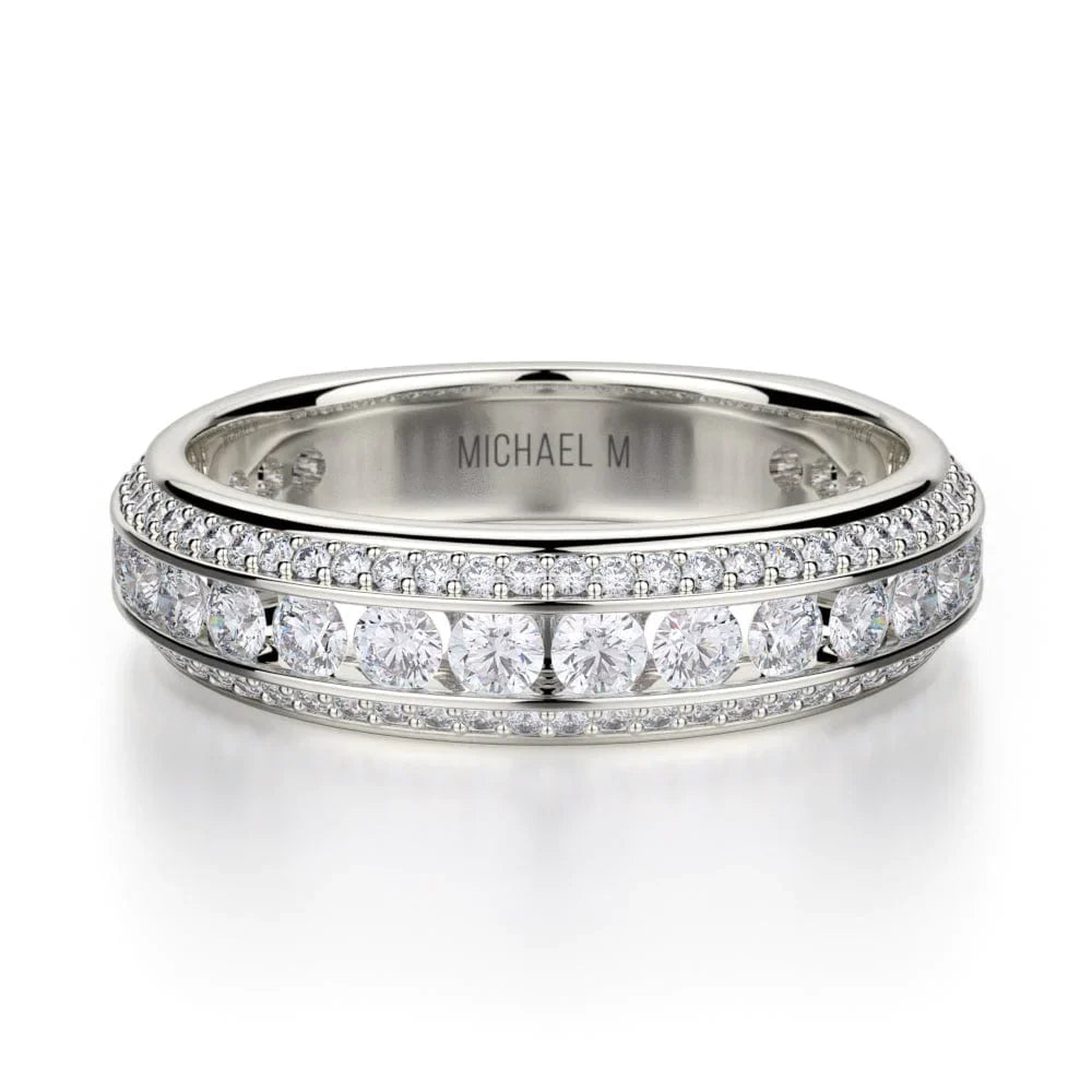 MICHAEL M Wedding Bands White Gold Wedding band R656B R656BWG
