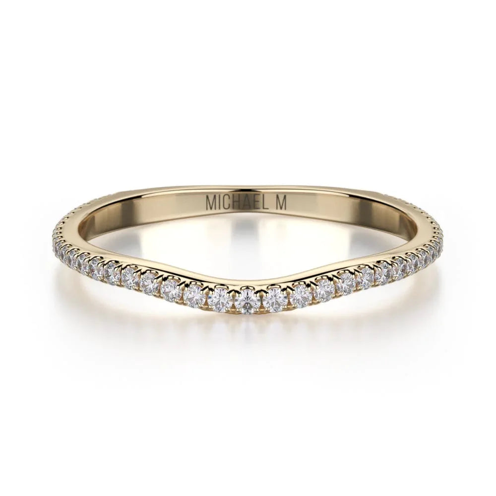 MICHAEL M Wedding Bands Yellow Gold Wedding band R440SB R440SBYG