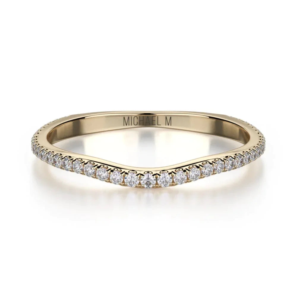 MICHAEL M Wedding Bands Yellow Gold Wedding band R440SB R440SBYG