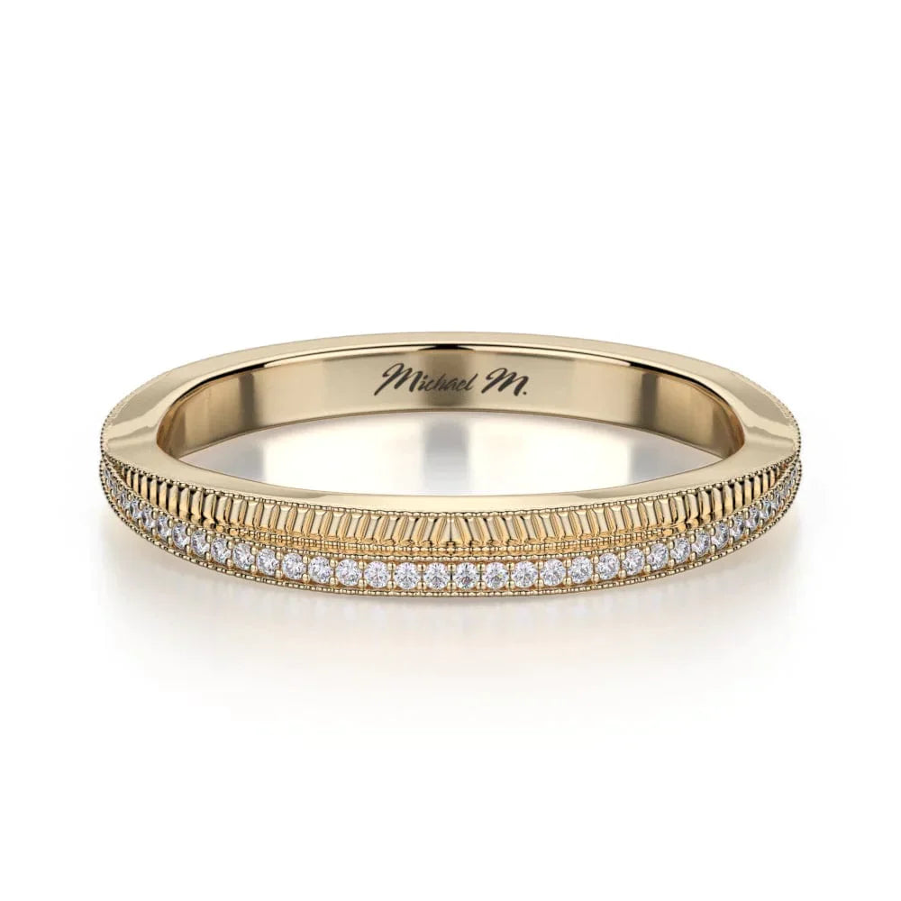 MICHAEL M Wedding Bands Yellow Gold Wedding band R575B R575BYG