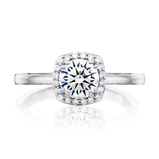 Round with Cushion Bloom Engagement Ring