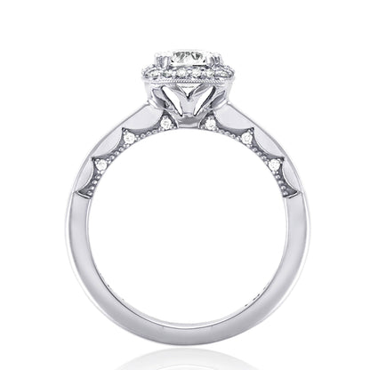 Round with Cushion Bloom Engagement Ring