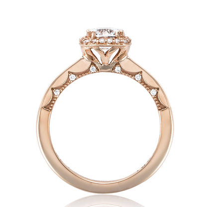 Round with Cushion Bloom Engagement Ring