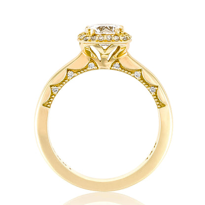 Round with Cushion Bloom Engagement Ring
