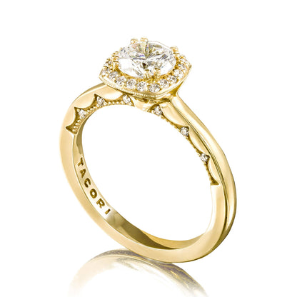 Round with Cushion Bloom Engagement Ring