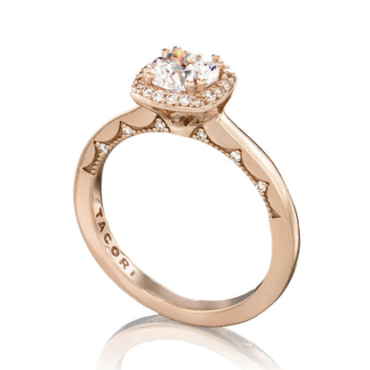Round with Cushion Bloom Engagement Ring