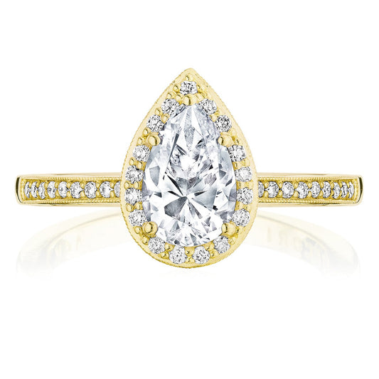 Tacori 14k Yellow Gold Coastal Crescent Collection Classic Engagement Ring Setting 0.24CTW