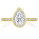 Tacori 14k Yellow Gold Coastal Crescent Collection Classic Engagement Ring Setting 0.24CTW
