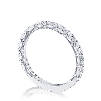French Pavé Diamond Wedding Band