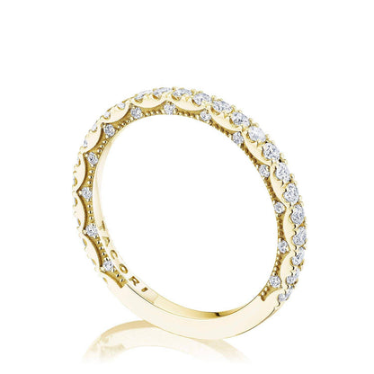 French Pavé Diamond Wedding Band