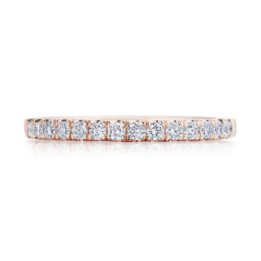 French Pavé Diamond Wedding Band