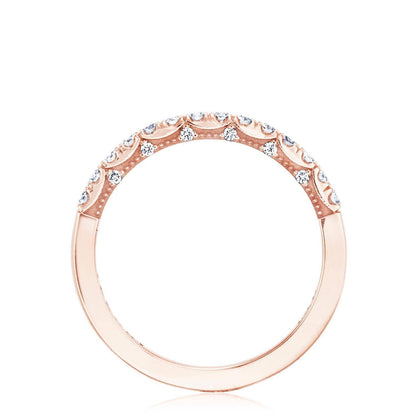 French Pavé Diamond Wedding Band