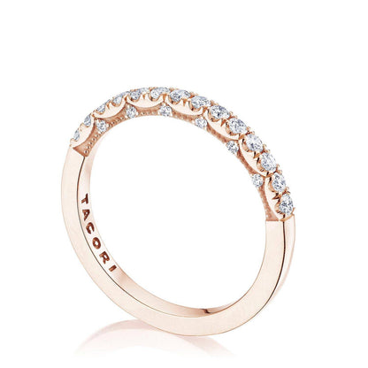 French Pavé Diamond Wedding Band