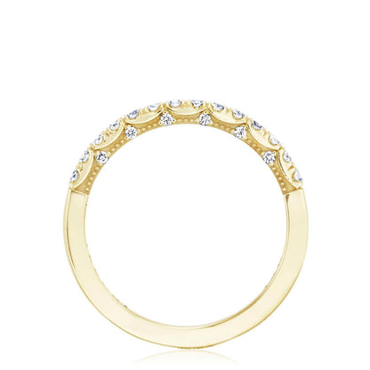 French Pavé Diamond Wedding Band
