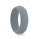 HAMMER Dual Groove Silicone Ring for Men and Women Grey Comfort Fit Hypoallergenic Thorsten - 8mm - Thorsten Rings