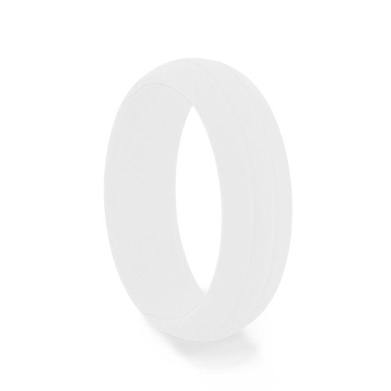 MOON Dual Groove Silicone Ring for Men and Women White Comfort Fit Hypoallergenic Thorsten - 8mm - Thorsten Rings