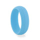 FIJI Dual Groove Silicone Ring for Men and Women Light blue Comfort Fit Hypoallergenic Thorsten - 8mm - Thorsten Rings