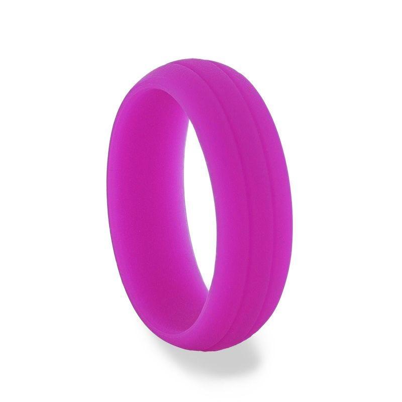 AMARIS Dual Groove Silicone Ring for Men and Women Purple Comfort Fit Hypoallergenic Thorsten - 8mm - Thorsten Rings