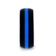 ZOLAN Matte Black Men's Silicone Ring With Vibrant Blue Colored Inlay - 8mm