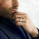 6MM Black Tungsten Carbide Ring - Step Edge 14K Rose Gold Insert with Round Edge