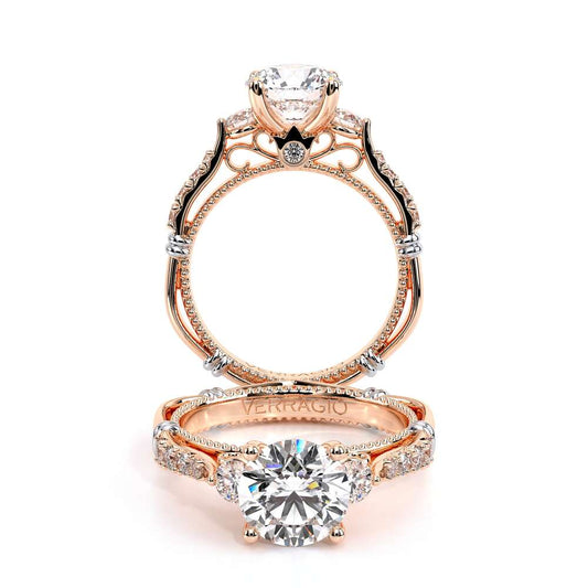 Verragio Three-Stone Round Engagement Ring