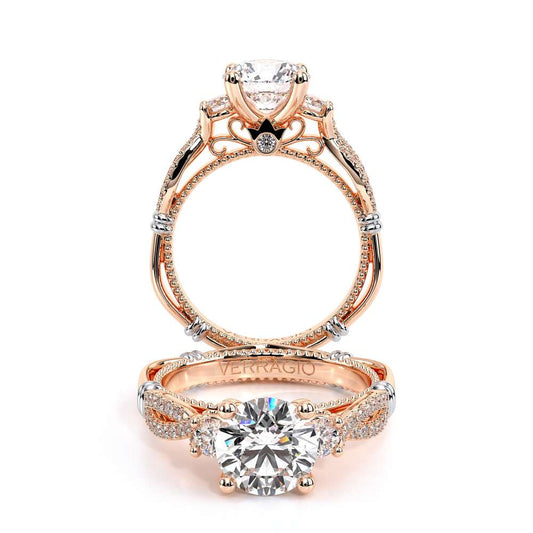 Verragio Three-Stone Round Engagement Ring