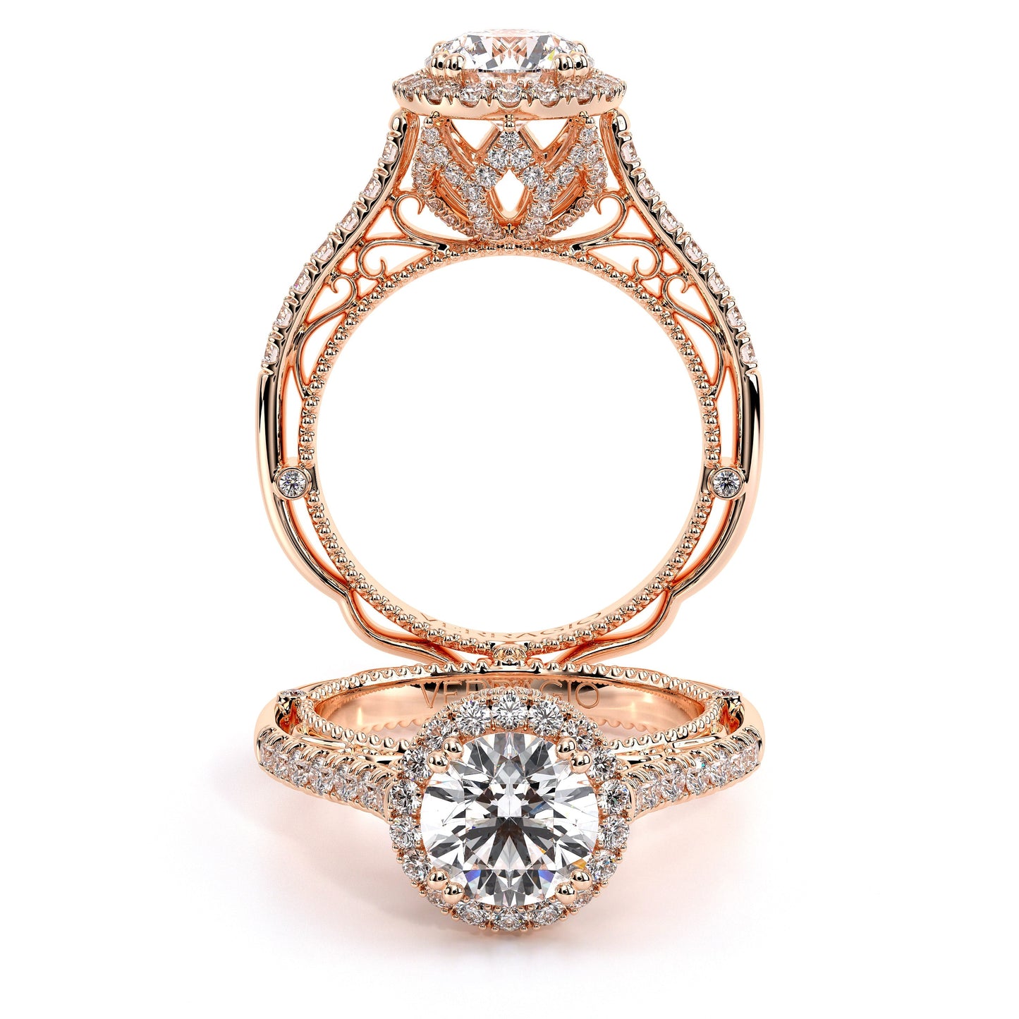 Verragio Halo Round Engagement Ring