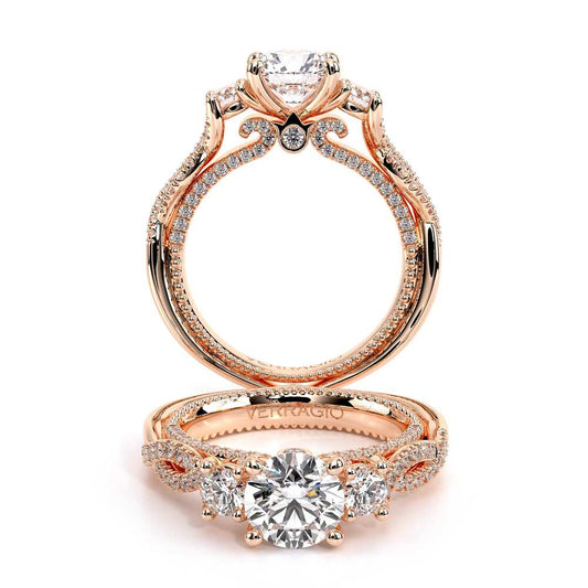 Verragio Three-Stone Round Engagement Ring