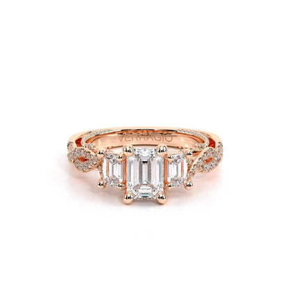 Verragio Three-Stone Emerald Engagement Ring