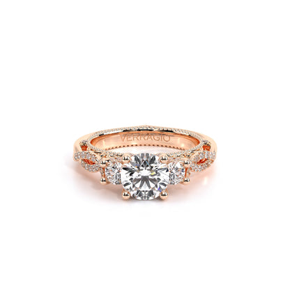 Verragio Three-Stone Round Engagement Ring