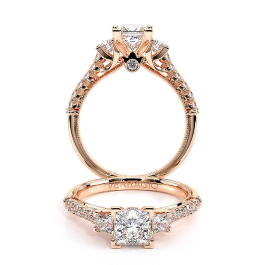 Verragio Three-Stone Princess Engagement Ring