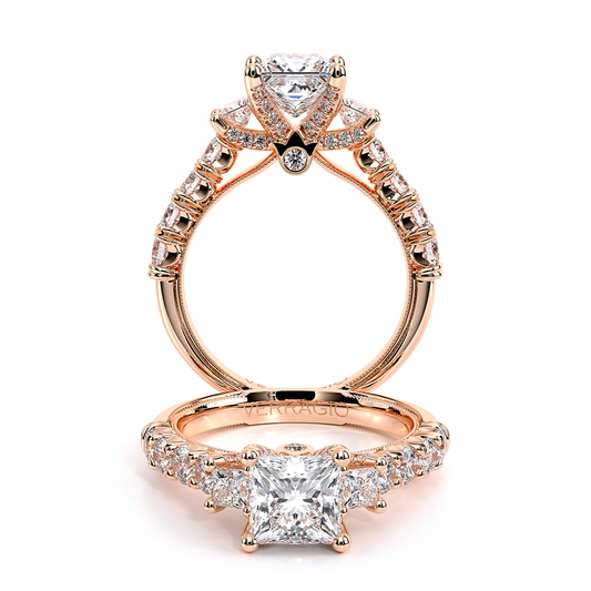 Verragio Three-Stone Princess Engagement Ring