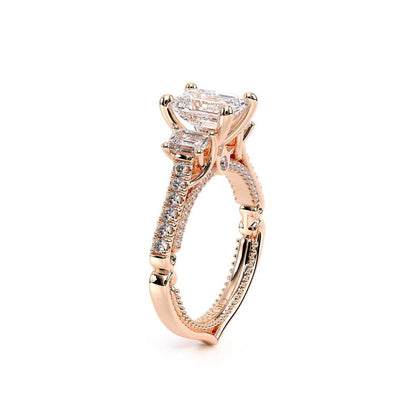 Verragio Three-Stone Emerald Engagement Ring
