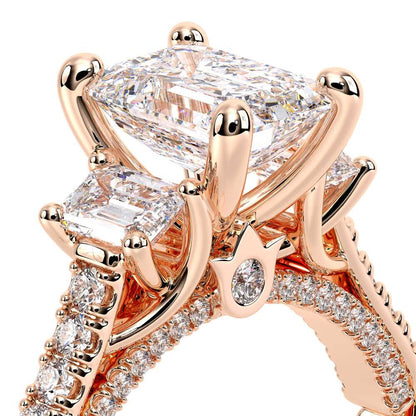 Verragio Three-Stone Emerald Engagement Ring