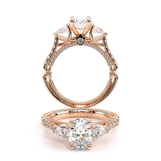 Verragio Three-Stone Oval Engagement Ring