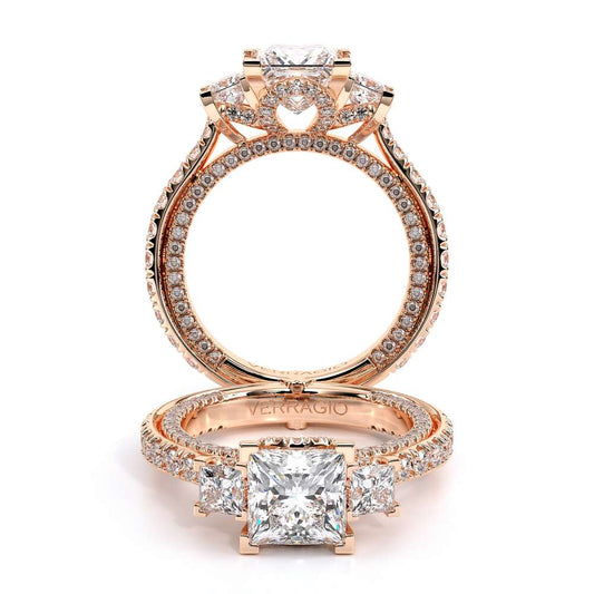 Verragio Three-Stone Princess Engagement Ring