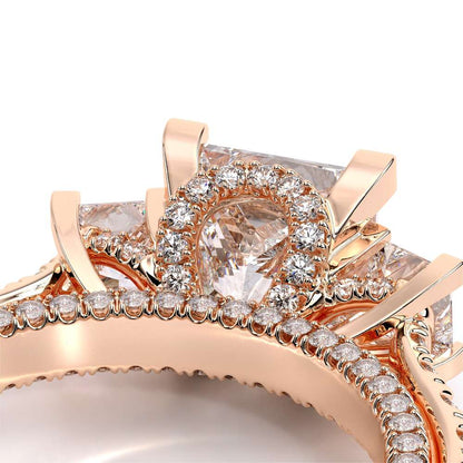 Verragio Three-Stone Princess Engagement Ring