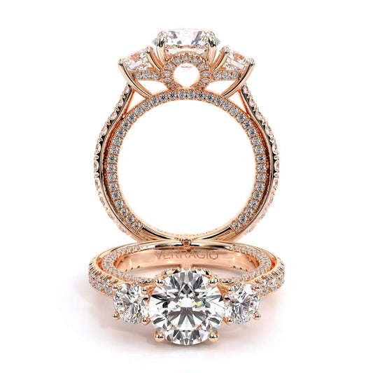 Verragio Three-Stone Round Engagement Ring