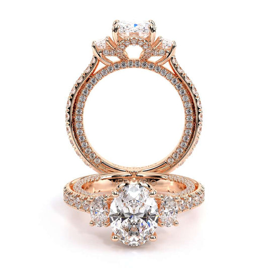 Verragio Three-Stone Oval Engagement Ring
