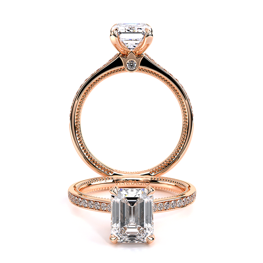 Verragio Solitaire Emerald Engagement Ring
