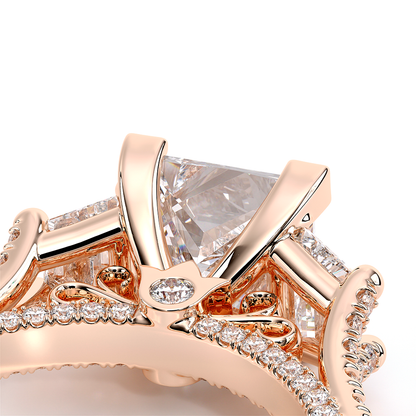 Verragio Three-Stone Princess Engagement Ring