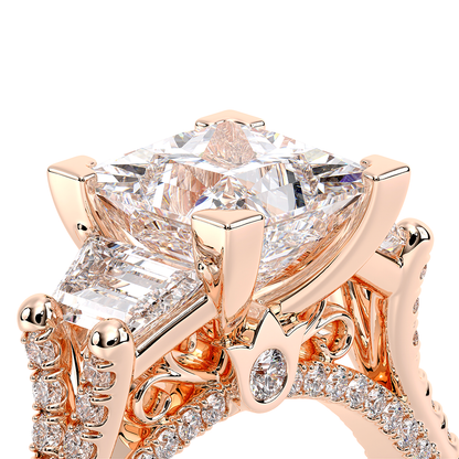 Verragio Three-Stone Princess Engagement Ring
