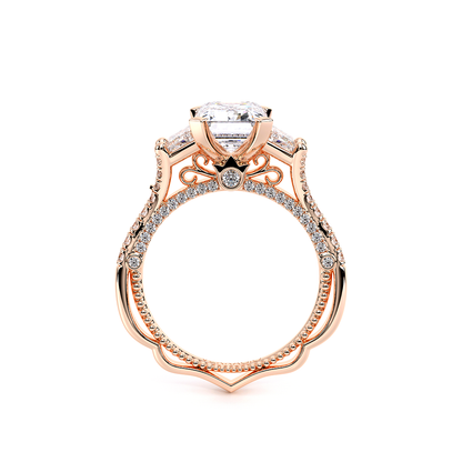 Verragio Three-Stone Emerald Engagement Ring