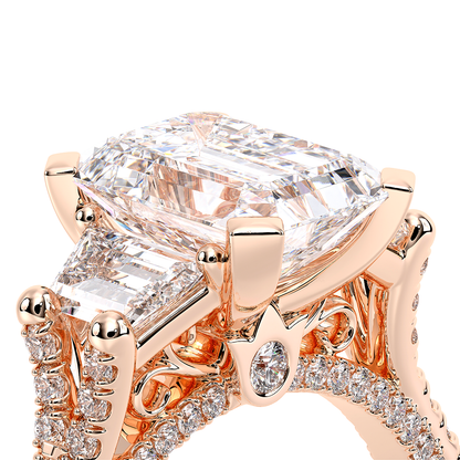 Verragio Three-Stone Emerald Engagement Ring